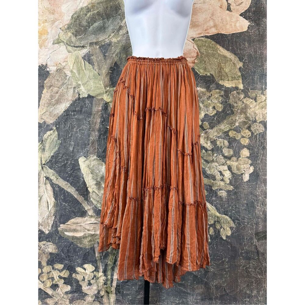 New Free People FP One Ember Printed Midi Skirt Size Xs - Picture 6 of 7